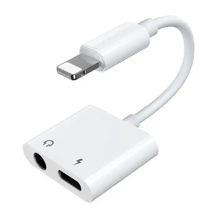 Joyroom Lightning - Lightning | 3,5 mm mini jack headphone adapter audio and charging white (S-Y104) Photo 2