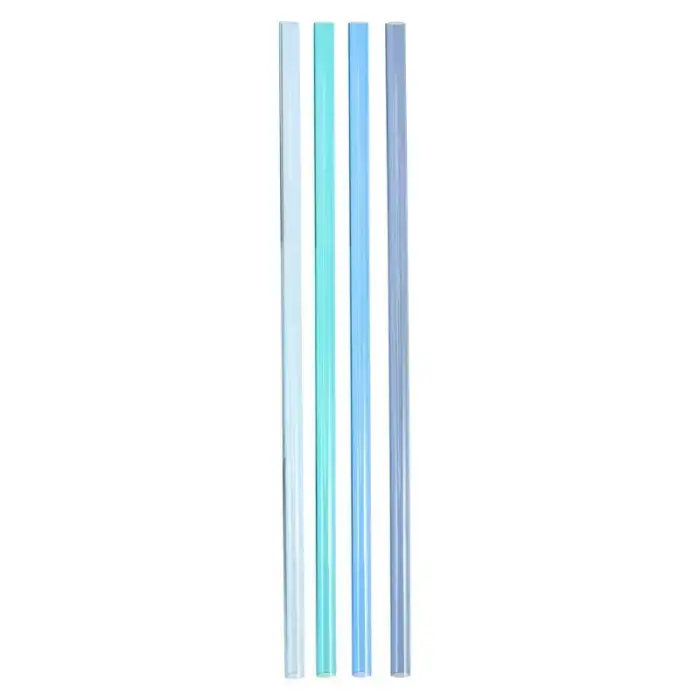 Salmiņu komplekts 4 gab. termokrūzēm The Quencher Travel Tumbler Straws 0,89L zili  Foto 2