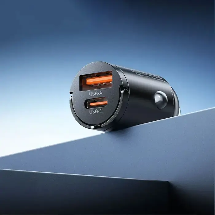 Orico MiniRing 30W USB-A + USB-C Car Charger - Black Foto 4