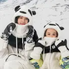 Qunature Panda Ski Gloves for Kids and Adults Size S - Black/White Фото 6