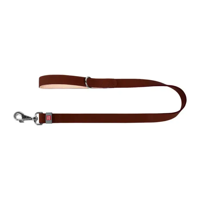 WAUDOG natural leather dog leash 14 mm wide, 122 cm long brown Фото 2