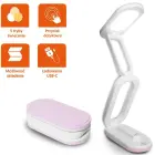 Collapsable LED desk Lamp 10W, 3000/4500/6000K, 1200mAh, pink, LTC Фото 1