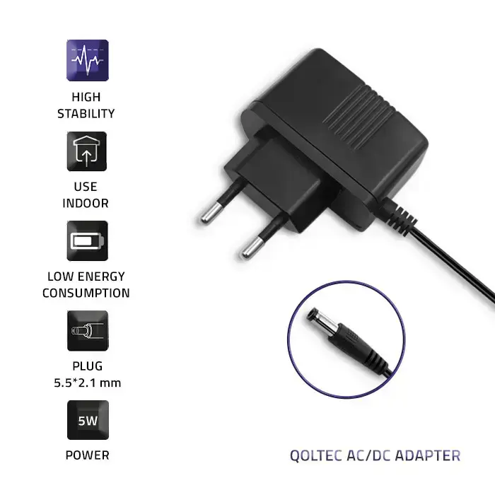 Qoltec Plug-in power supply 5W | 5V | 1A | 5.5*2.1 Foto 5