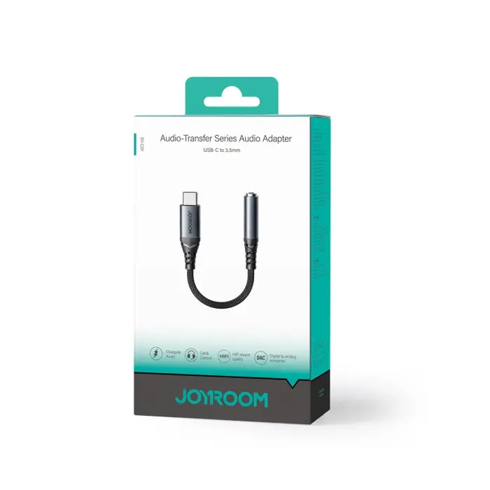 Joyroom SY-C01 USB-C DAC adapter to 3.5 mm mini jack - black Фото 5