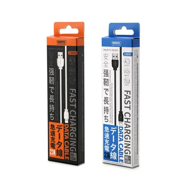 Remax Suji RC-134i datu pārraides un uzlādes vads | USB-A uz Lightning | 10W | 1m | melns Foto 7