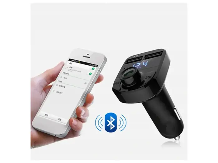 Goodbuy auto FM raidītājs USB | Micro SD | USB | Zila LED | 3.1A v2 Foto 3