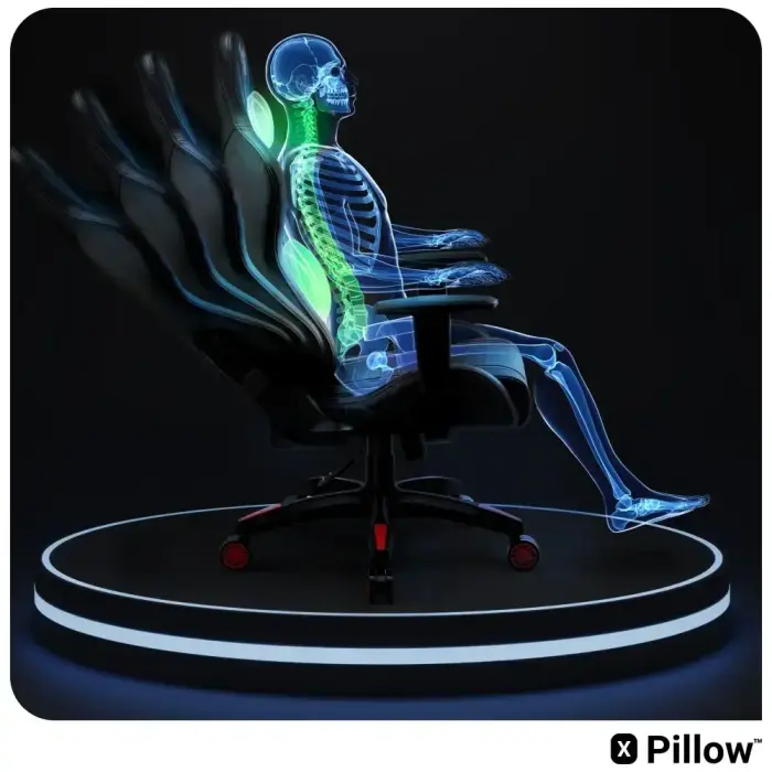 Gaming chair Diablo Chairs X-One 2.0 King Size black-red Фото 12