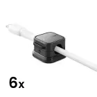 Joyroom JR-ZS368 magnetic cable organizer - black (6 pcs.) Фото 1