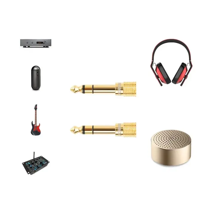 UGREEN 20503 Adapter 6.5 mm jack to 3.5 mm mini jack (golden) Photo 3