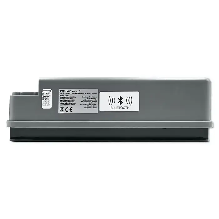 Qoltec Solar Charge Controller MPPT with Temperature Sensor 30A | 12V / 24V | LCD | 2 x USB | Bluetooth | APP | GEL | LiFePO4 Foto 11
