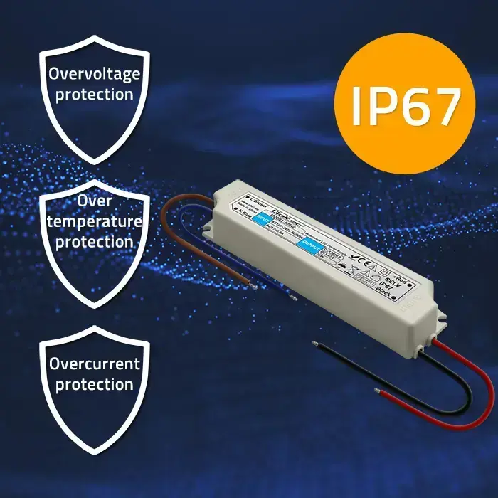 Qoltec LED Driver IP67 20W | 12V | 1.6A | Waterproof | White Photo 4