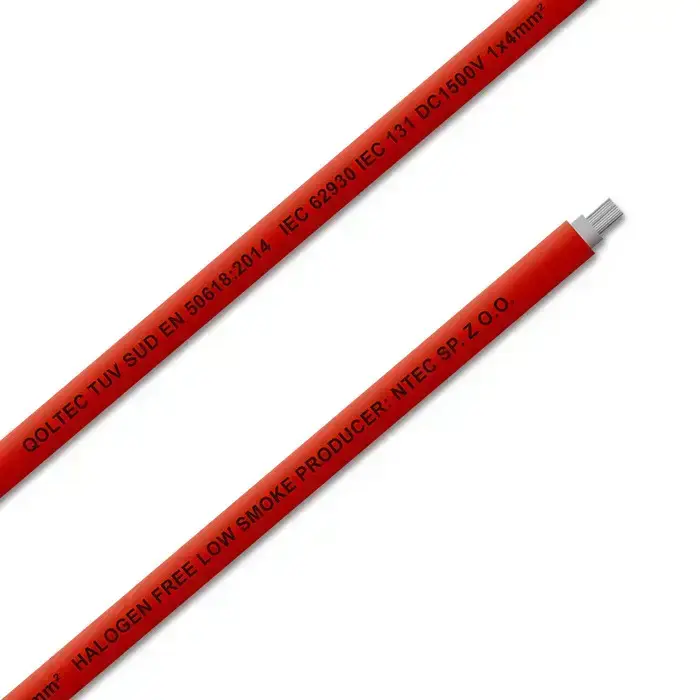 Qoltec Photovoltaic solar cable | 4mm² |  100m | red Photo 4