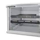 Qoltec RACK Cabinet 19" | 9U | 600 x 500 x 450 | Tempered doors | Hanging | Steel case | Lock | Grey Foto 9