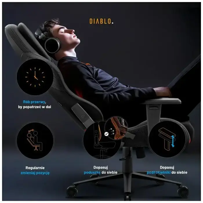 Gaming chair Diablo X-One PRIME Normal Size black Фото 5