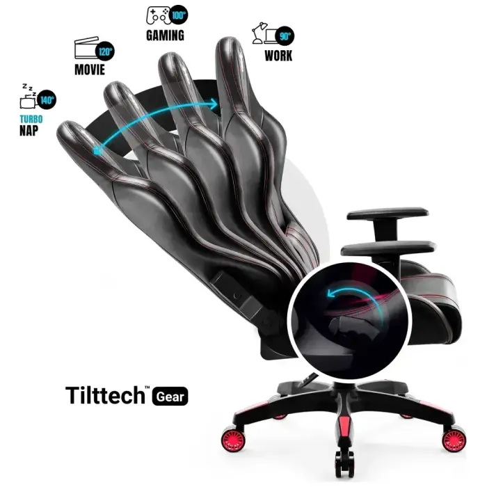 Gaming chair Diablo Chairs X-One 2.0 King Size black-red Фото 8