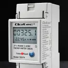 Qoltec Single-phase electronic energy consumption meter for DIN rail | RESET | periodic and continuous meter | 230V | 60A | LCD | LED | 2P Foto 8