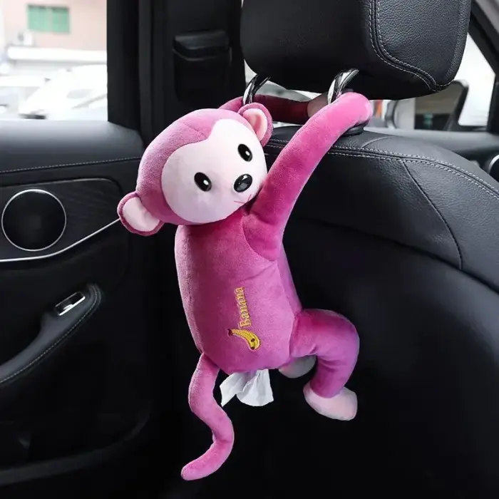 Monkey hanging model tissue box pink Foto 5