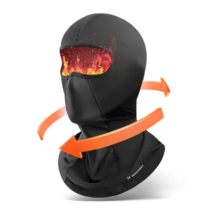 Wozinsky WKM-03B face mask motorcycle bicycle winter balaclava - black Foto 4
