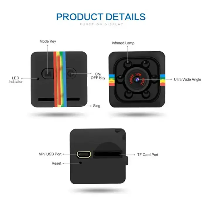 Webcam Mini Full HD B4-SQ11 1080P Black Foto 5