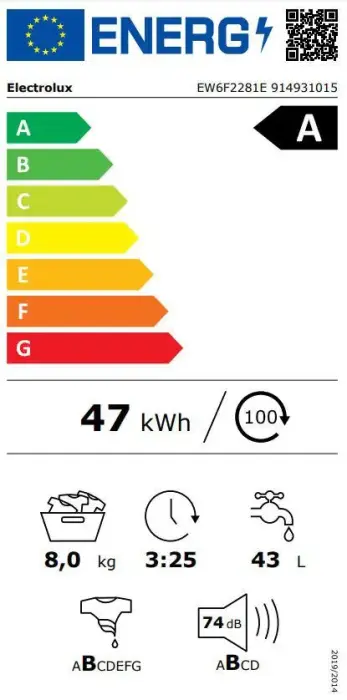 Electrolux veļas mazg.mašīna(front.ielāde), 8 kg Foto 6