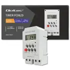 Qoltec Electronic timer PC0629 for DIN rail | LCD Foto 1