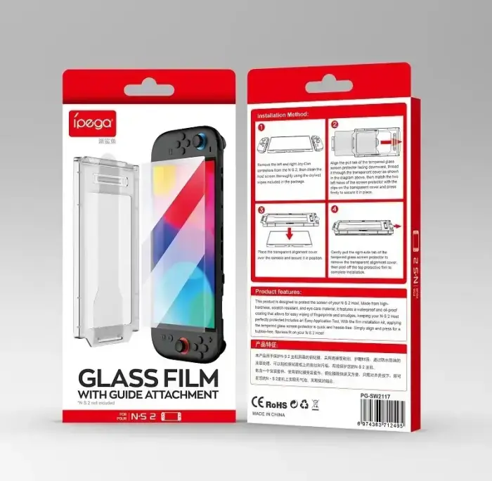 iPega SW2117 Tempered Glass for Nintendo Switch 2 (with applicator) Photo 3