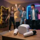 Blavec Portable Bluetooth Speaker WS-07 Karaoke Party - 5W with 2 microphones (WS07-2MW) white Photo 6