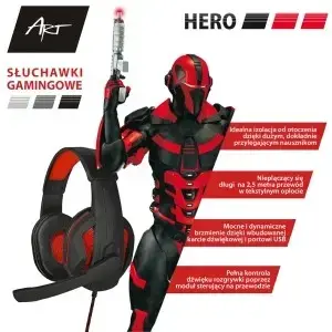headphones gaming with microphone HERO USB Foto 3
