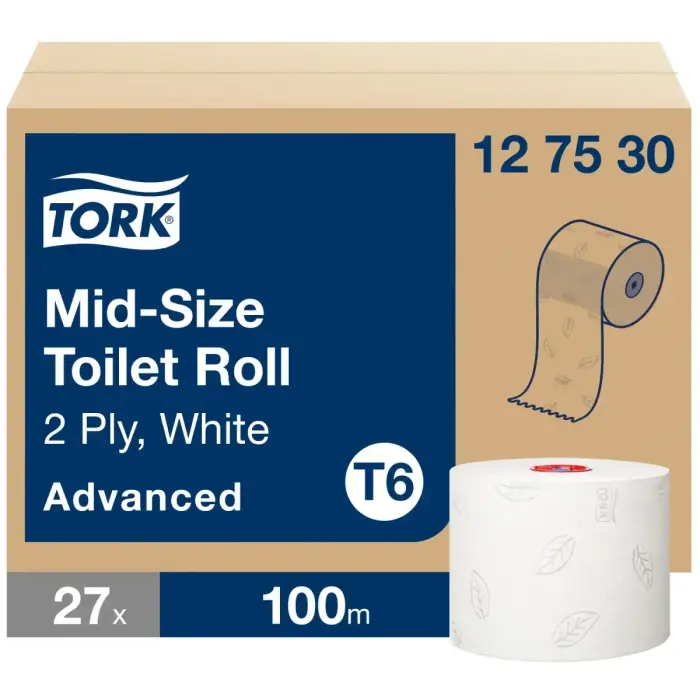 Tualetes papīrs TORK Advanced Compact T6, 2 sl., 9.9 cm x 100 m, baltā krāsā Photo 2