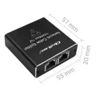 Qoltec Splitter mini SWITCH 1x2 port RJ45 | 1000Mbps | USB-C | Aluminium Photo 8