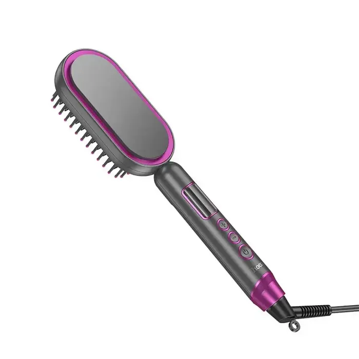 Hair straightener Hoco with comb and digital display HP44 rose red Foto 5