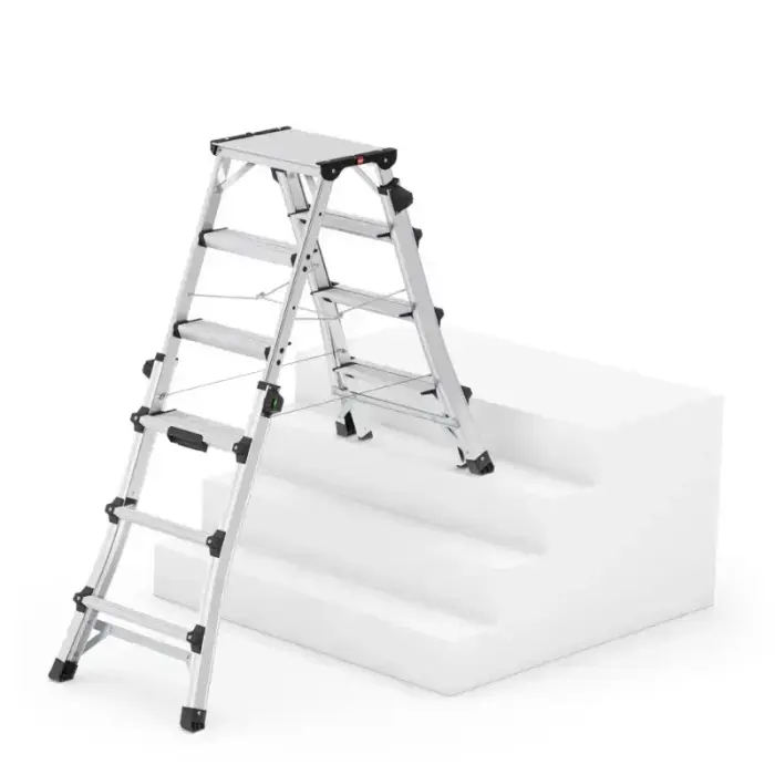 Telescopic ladder Master DTL100 / aluminum / 2x4 - 2x6 steps Photo 10