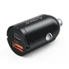 Orico MiniRing 30W USB-A + USB-C Car Charger - Black Foto 1