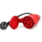 Qoltec Power Adapter | CEE 32A 5P 400V socket to SCHUKO 230V | max 16A | 3.5 kW  Foto 2