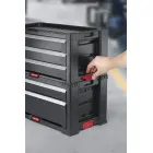 Instrumentu lāde ar 3 atviktnēm Drawers Tool Chest 56,2x28,9x26,2cm Foto 3
