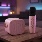 Blavec Portable Bluetooth Speaker WS-07 Karaoke Party - 5W with 2 microphones (WS07-2MP) pink Photo 5
