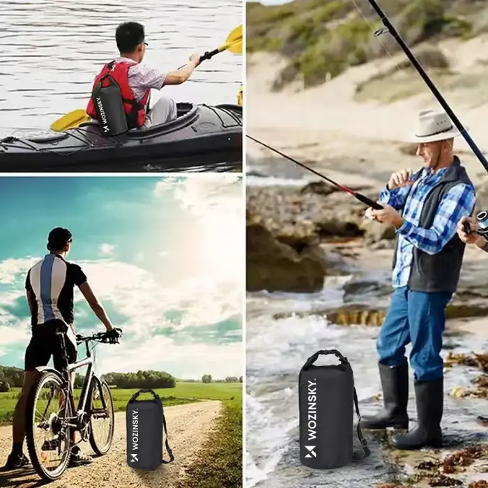 Wozinsky WWK-20 waterproof bag for sup kayak 20l - black Foto 5