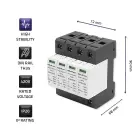 Qoltec AC surge protector arrester | 4P | 420V | T2 | C Photo 3