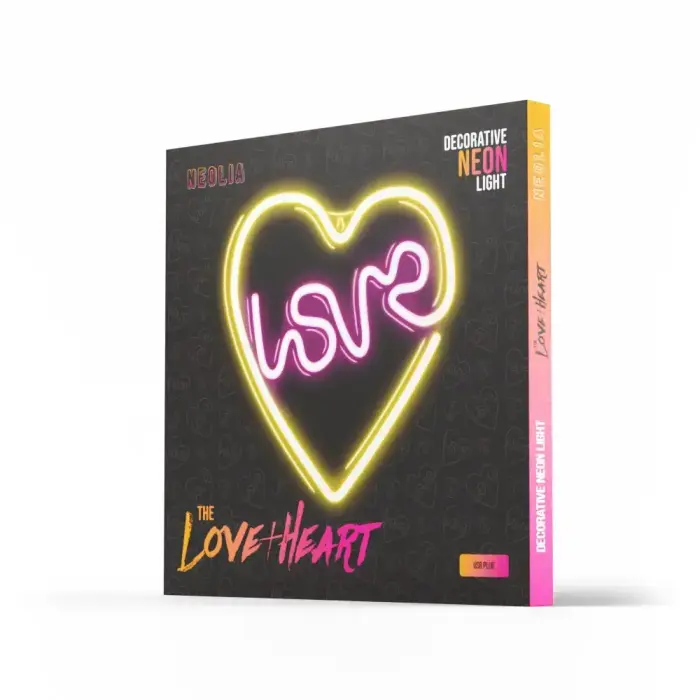 Neon LED Light LOVE HEART purple white NNE02 Neolia Фото 9