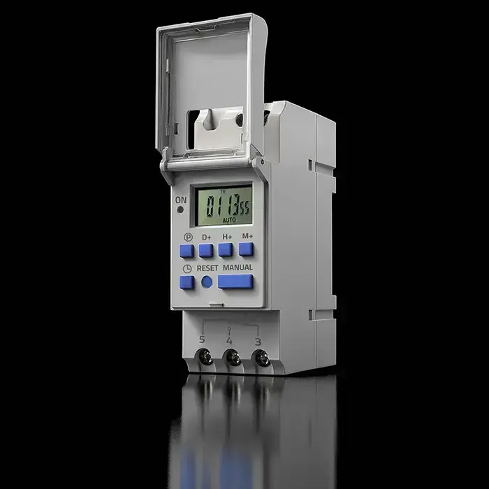 Qoltec Electronic Timer Switch for DIN Rail with Built-in Battery | 7-Day Schedule | 16 Programs Foto 4