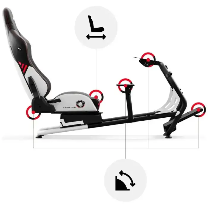 Racing wheel gaming seat Diablo Chairs X-Drive black Фото 5