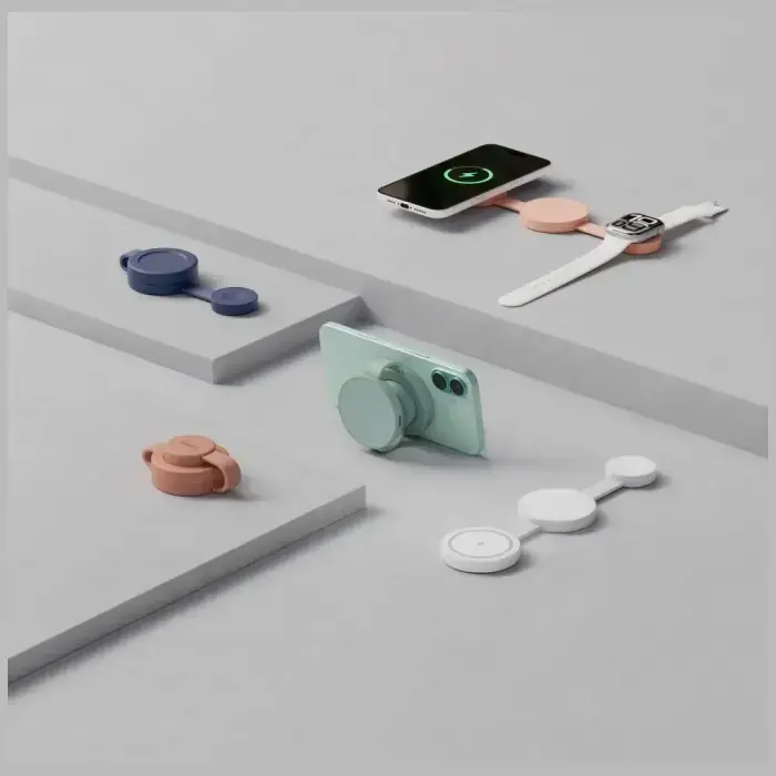 Wireless charger Bazic GoMag Trio 2 3in1 15W magnetic for iPhone/Watch/AirPods pistachio Фото 5