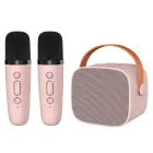 Blavec Portable Bluetooth Speaker WS-07 Karaoke Party - 5W with 2 microphones (WS07-2MP) pink Photo 1