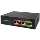 Qoltec FAST Ethernet PoE SWITCH | 4x RJ45 PoE | 2x RJ45 Uplink | 65W | 10/100 Mb/s Фото 10
