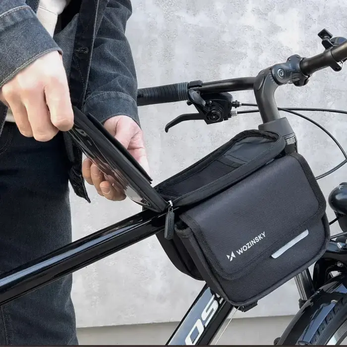 Wozinsky bicycle frame bag, waterproof phone case, 1.5l, black (WBB26BK) Foto 10