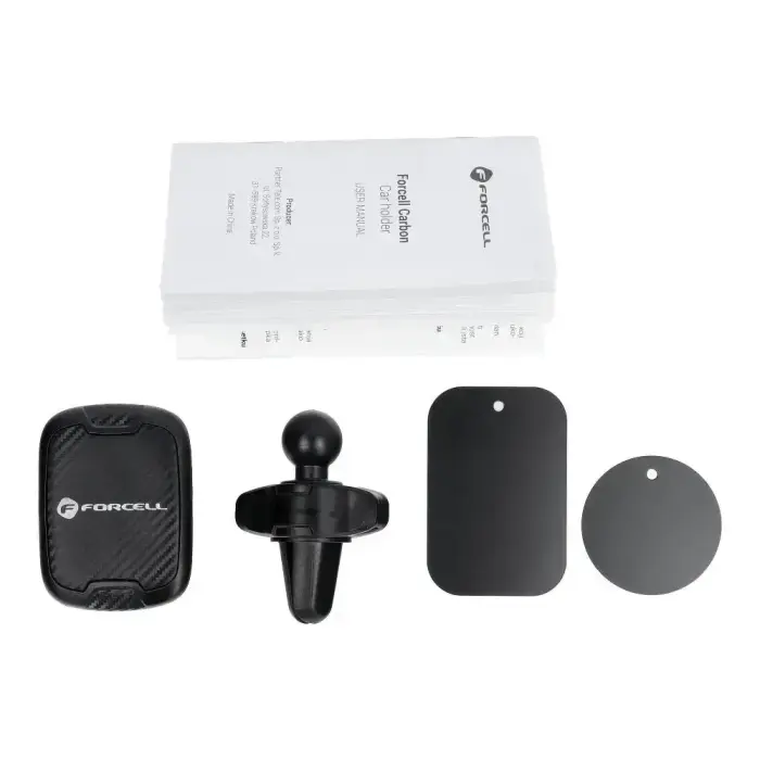 Magnetic car phone holder Forcell F-Grip Carbon H-CT325 air vent black Photo 8