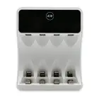 Qoltec Battery Charger for Ni-MH type R03 AAA R6 AA | LCD | USB-C cable | White  Photo 9