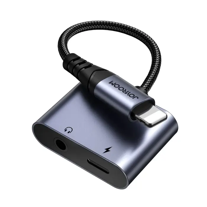 Joyroom SY-L01 Lightning to Lightning | 3.5 mm mini jack DAC adapter 2in1 - black Фото 3