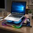 Wozinsky WDCX-A26 NitroCool RGB Gaming Laptop Cooling Pad - Black Photo 8