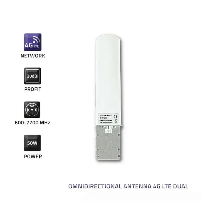 Qoltec Omnidirectional Antenna 4G LTE DUAL | 30dBi | Indoor | Outdoor Фото 3